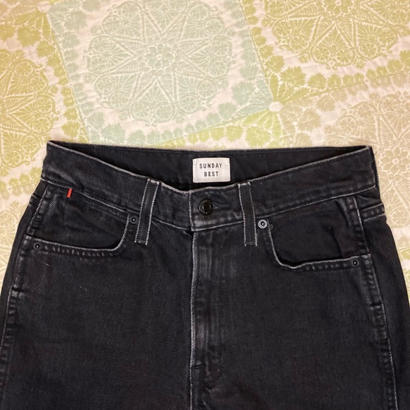 Sunday Best NWOT black high rise straight leg jeans - Picture 10 of 13